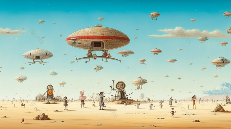 儿童节星空飞碟卡通插画手绘背景,插画/手绘图,插画/手绘图库,插画/手绘图下载,插画/手绘